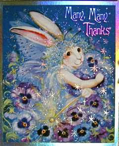 Foiled Rabbit Fairy thankyou