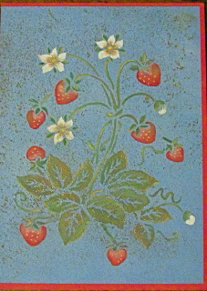 Stencil foiled Strawberries / birthday